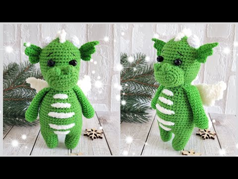 Видео: 🐲ДРАКОН ВЯЗАНЫЙ КРЮЧКОМ🤩crochet dragon🐉gehäkelter Drache