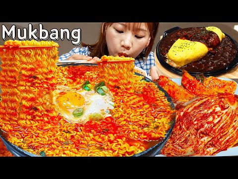 Видео: Sub)Real Mukbang- Острый рамен 🔥 (Булдак) Омлет с рисом 🧈 Пельмени 🥟 КОРЕЙСКАЯ КУХНЯ АСМР
