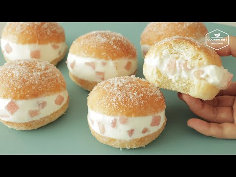 Видео: Рецепт пончиков (пончиков), запеченных с персиковым кремом