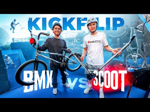 Видео: Кто быстрее сделает КИКФЛИП! BMX vs Scoot