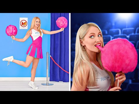 Видео: КАК ПРОНЕСТИ ЕДУ КУДА УГОДНО || Крутые способы пронести еду в кинозал от 123 GO!