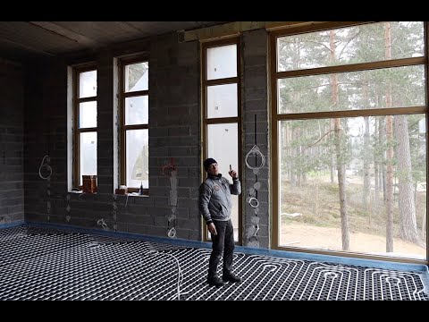 Видео: Как реализованы теплые полы при большом остеклении.