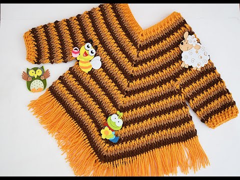 Видео: Осеннее пончо вязание крючком Majovelcrochet #crochet #ponchocrochet