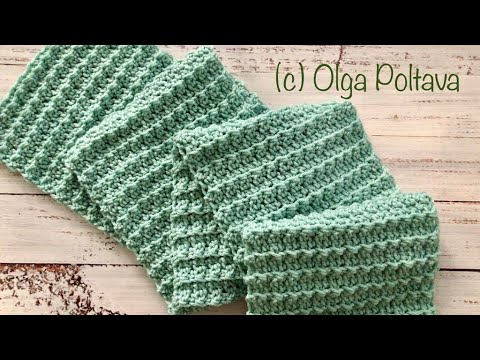 Видео: Вязание крючком для начинающих, простой шарф, видеоурок по вязанию крючком