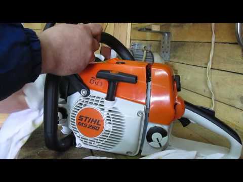 Видео: STIHL MS-260 запуск после зимы.