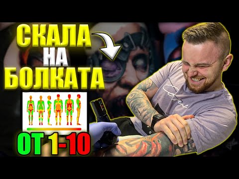 Видео: Колко БОЛИ Татуировката от 1-10?(При всяка една част на тялото)