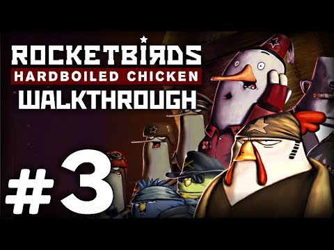 Видео: Прохождение ROCKETBIRDS: Hardboiled Chicken — Часть #3: ПОБЕГ С АЭРОДРОМА / УБЕЖИЩЕ / ПАРА В НЕБЕ