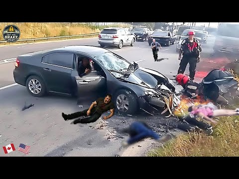 Видео: Подборка 210 шокирующих моментов автокатастроф 2025 года: идиоты в машинах, снятые на камеру