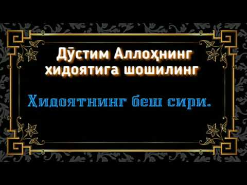 Видео: Шайх содик самаркандий. Ҳидоят сабаблари.