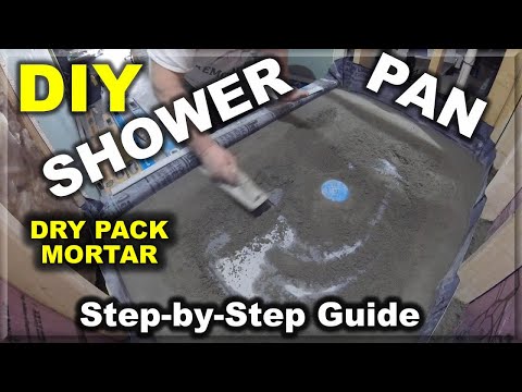 Видео: Как построить поддон для душа из раствора — установка поддона для душа из сухой кладки