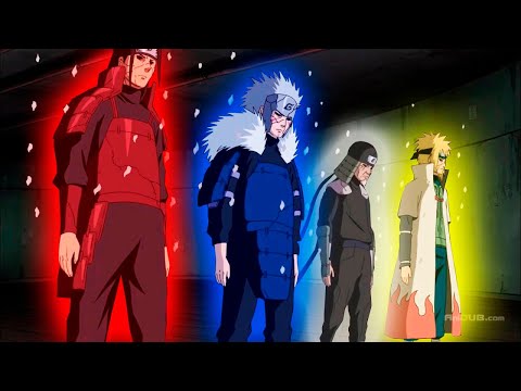 Видео: "Да ты сопляк, которого поглотила ненависть. Да я тебя!" / разговор Саске с 4 воскрешенными хокаге.