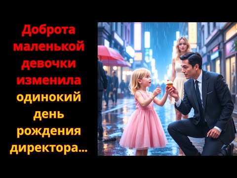 Видео: Доброта маленькой девочки изменила одинокий день рождения директора…