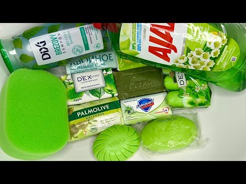 Видео: ASMR GREEN SOAP 🍀 Washing & Soaked 12 soap 🧼 АСМР МЫЛО