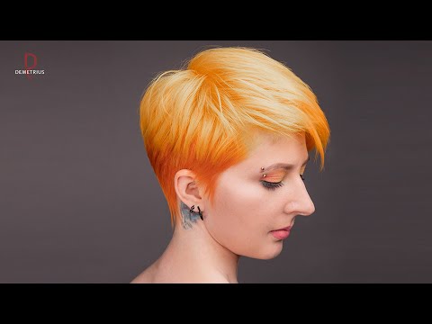 Видео: DEMETRIUS | Пикси | Женская стрижка на короткие волосы | pixie haircut
