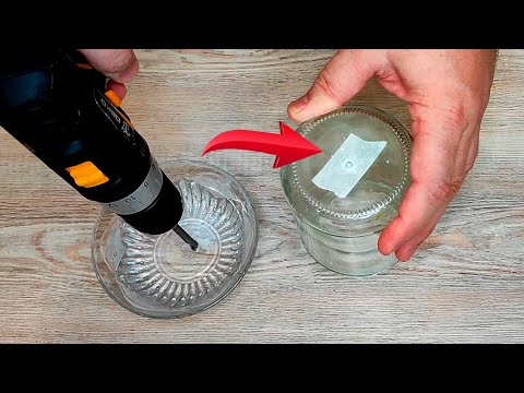 Видео: КАК ЛЕГКО И БЕЗ СКОЛОВ СДЕЛАТЬ ОТВЕРСТИЕ В СТЕКЛЯННОЙ БАНКЕ ИЛИ ПРОСТО В СТЕКЛЕ