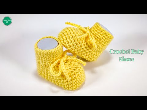 Видео: Пинетки крючком для малышей 0–3 месяца