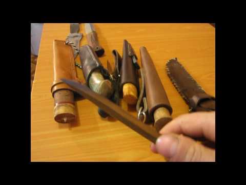 Видео: Обзор моих охотничих ножей .review of my hunting knives