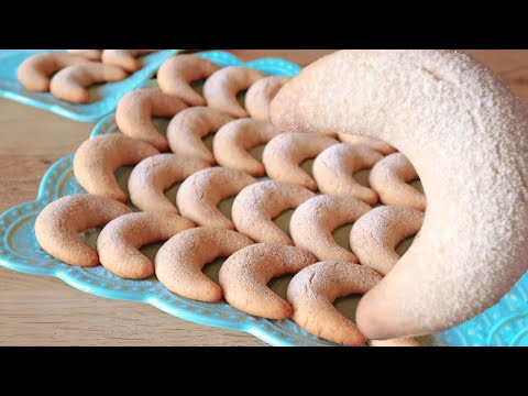 Видео: Песочное рождественское печенье! Нежное как тающий снег! Миндальные новогодние полумесяцы