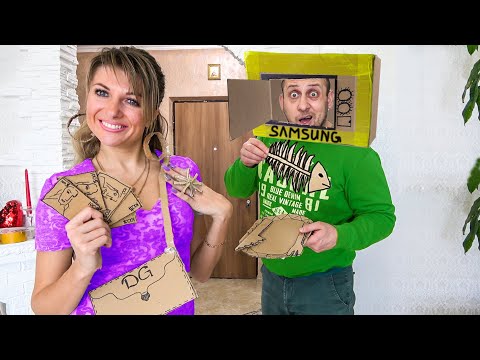 Видео: КАРТОННЫЕ ПРЕДМЕТЫ против Настоящих! Лена сбежала из ДОМА Часть 2. Крэйзи лайф