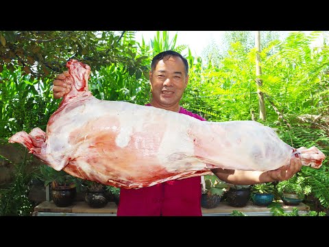 Видео: 180$ за овцу! Приготовление на гриле в полупечи, наполовину ручная баранина | Дядя Сельский Гурман