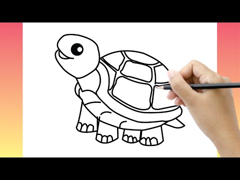 Видео: как нарисовать черепаху легко