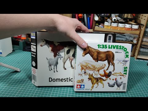 Видео: ОБЗОР. ЖИВОТНЫЕ ДЛЯ ДИОРАМ. Дополнения в 35 масштабе.