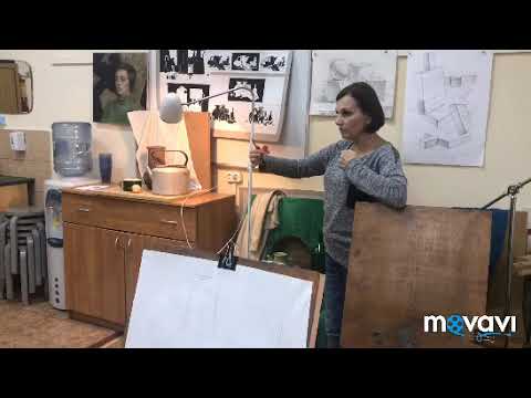 Видео: открытый урок по рисунку 3 кл по программе ДПОП «Живопись»