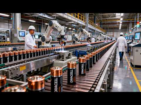 Видео: Как Производят Щелочные Батарейки – Завод Щелочных Батареек