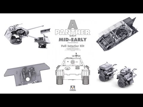 Видео: Немецкий средний танк Sd.Kfz.171 Panther A с полным интерьером в масштабе 1:35 от компании TAKOM