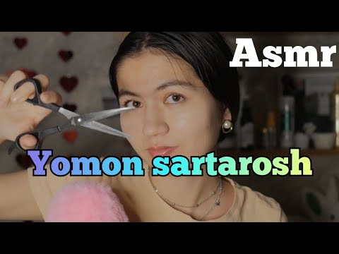 Видео: Yomon sartarosh 💇🏻‍♀️ sochingizni kesadi asmr.Асмр плохой парикмахер #asmr