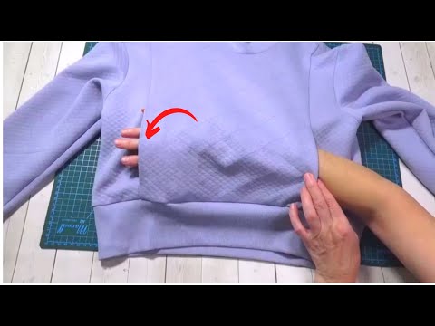Видео: Стежка и необычный карман. Джемпер из КАПИТОНИЯ!