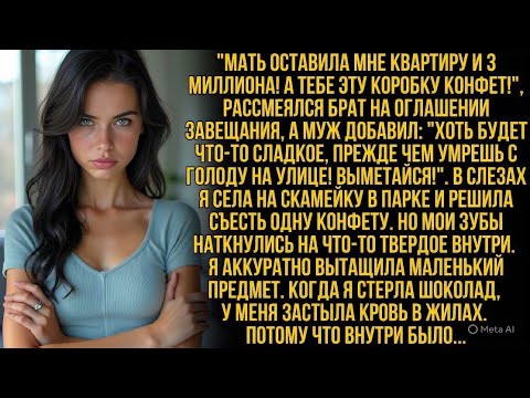 Видео: Муж вышвырнул меня с коробкой конфет, крикнув "Вот твое сладкое наследство!" Но не подозревал, что…