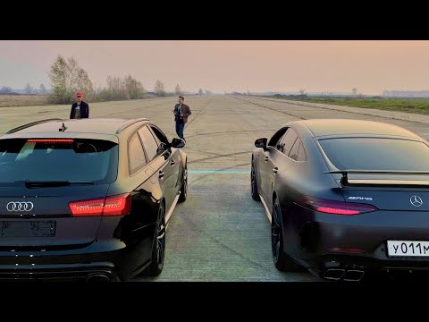 Видео: Mercedes-AMG GT63 или Audi RS6 vs Mercedes-AMG E63 S | VW Golf R - Versus