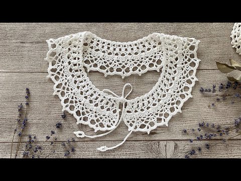 Видео: Прелестный ВОРОТНИК крючком. Вяжем вместе.