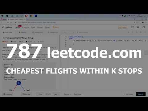 Видео: Разбор задачи 787 leetcode.com Cheapest Flights Within K Stops