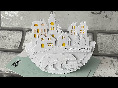 Видео: Легко.. Красивая рождественская рокерская открытка # craftaddictionuk# код купона .. Susan5