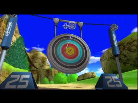 Видео: Wii Sports Resort Стрельба из Лука 3 Штампа