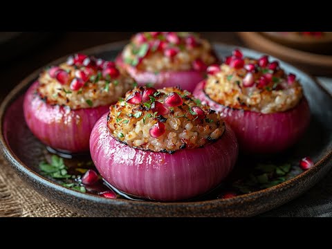 Видео: Фаршированный лук, как вы его еще никогда не видели! Веганский, праздничный, простой