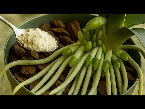 Видео: Всего 1 ложка! Орхидея без цветов расцветает буйно уже через 20 дней.