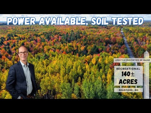 Видео: 140± акров с электричеством и подъездной дорогой | Недвижимость в штате Мэн