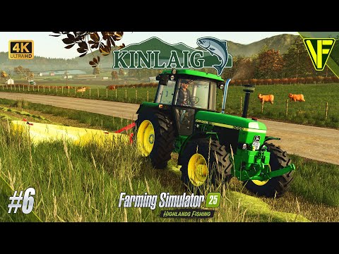 Видео: Скашиваем траву для скота в Хайленде! | Kinlaig, эпизод 6 | FS25 Рыбалка в Хайленде