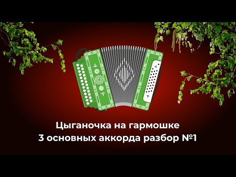 Видео: Цыганочка на гармошке, 3 основных аккорда, разбор в медленном темпе