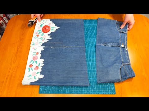 Видео: Что сшить из старой джинсовой юбки?