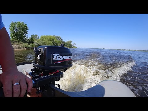 Видео: ПЕРВЫЙ ВЫХОД НА ВОДУ. МОТОР ТОЯМА 5.8. РЕКА ВОЛГА 2023.