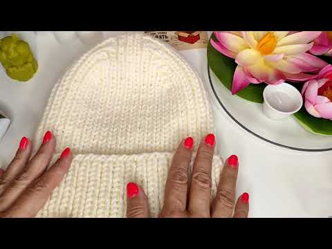 Видео: СП Свяжи шапку 5/5, отчёт 4. Шапка с модной макушкой 😉 из Alize superlana maxi спицами