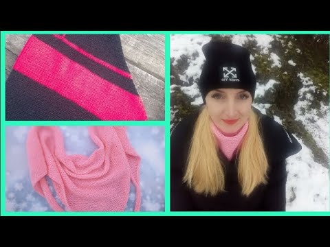 Видео: Мк бактус спицями Хустка на шию Простий мк для початківців