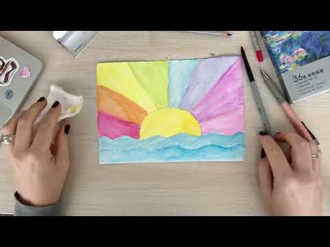 Видео: Малювання для дітей🌈 Магія акварельних олівців✨