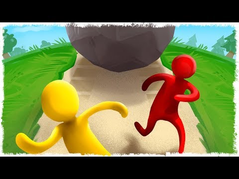 Видео: БЕГИ ОТ ОГРОМНОГО КАМНЯ!!! УГАР В HUMAN: FALL FLAT!!!