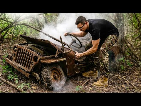 Видео: ПОЛНАЯ ВОССТАНОВЛЕНИЕ Реплика JEEP WILLYS 250cc + внедорожный тест-драйв