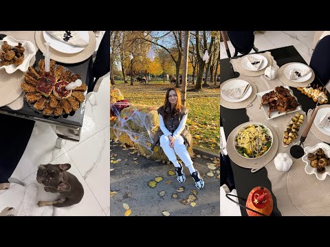 Видео: Вкусный вечер у друзей🥗🍗🧀♥️Как нас встречают и чем угощают🫂Хэллоуин не прошел мимо?👻🎃